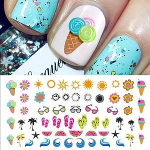 💌BO/GO$6 Summer Nail Decals Summer Time Fun 2